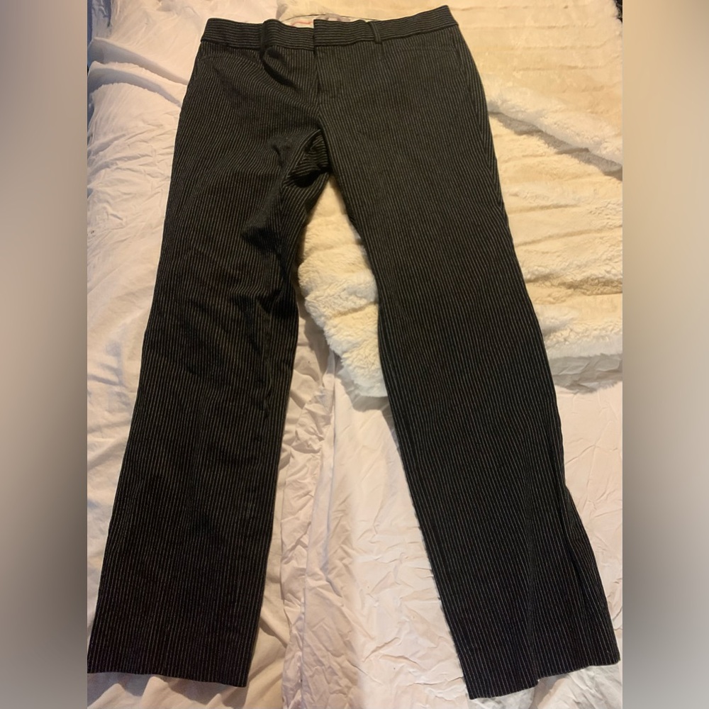 Pre loved black pants with with stripes by Banana Republic size 12